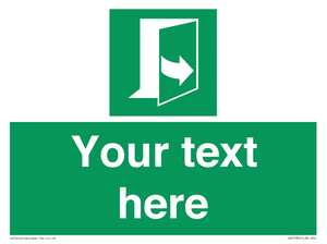 Custom sign safe condition door opens pulling left hand side